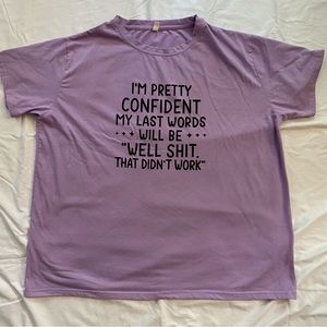 Purple Graphic T-Shirt 4x